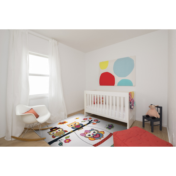 Dětský kusový koberec Kiddy White 120x170cm